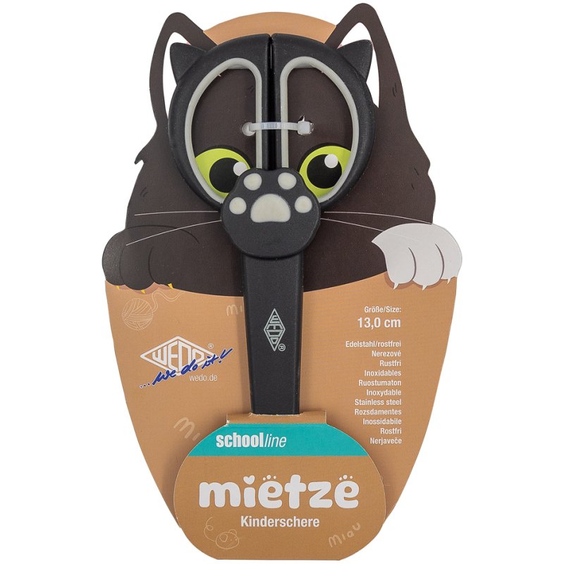 WEDO children's scissors MIETZE, black, round