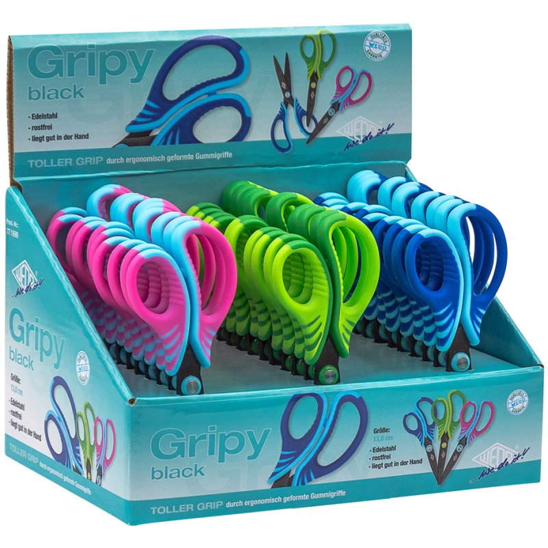 WEDO pointed scissors, stainless steel, ergonomic grip