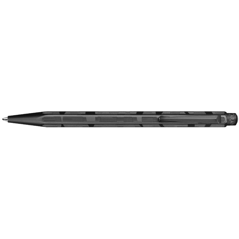 CARAN D'ACHE ballpoint pen ECRIDOR BLACK LINES, refillable, black, hexagonal