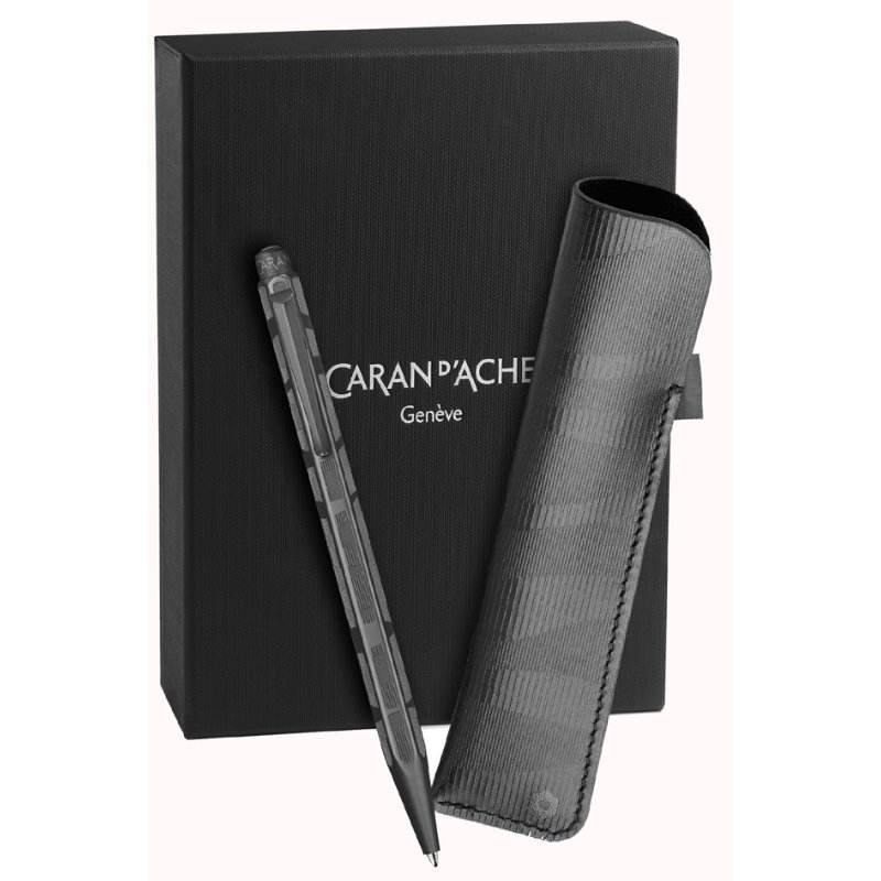 CARAN D'ACHE writing set ECRIDOR BLACK LINES, refillable, black, gift box