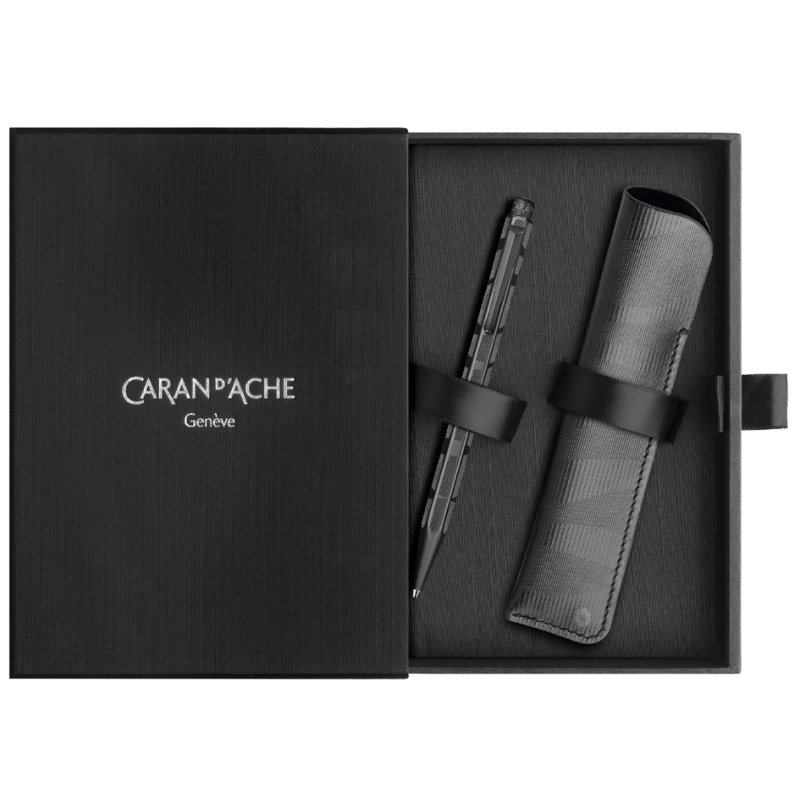CARAN D'ACHE writing set ECRIDOR BLACK LINES, refillable, black, gift box
