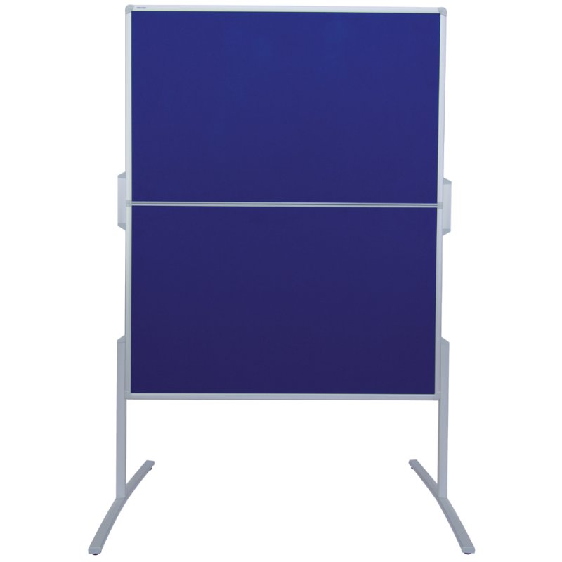 FRANKEN moderatiebord PRO, opklapbaar, grijs vilt, 750×1200 mm