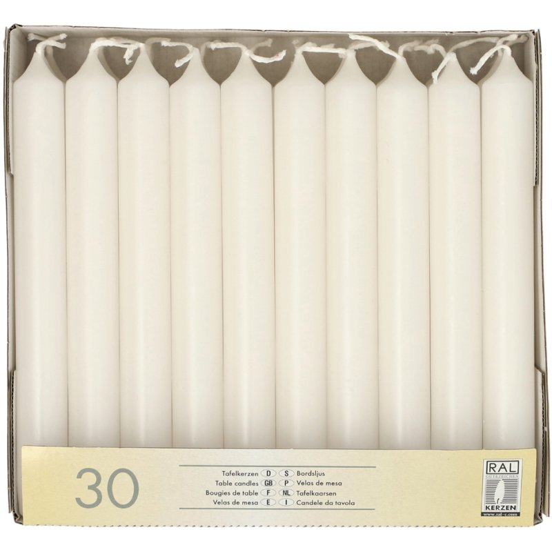 STARPAK bougies de table, 21 mm, rouge bordeaux, 30 pièces