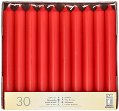 STARPAK tafelkaarsen, 21 mm, rood, 30 stuks