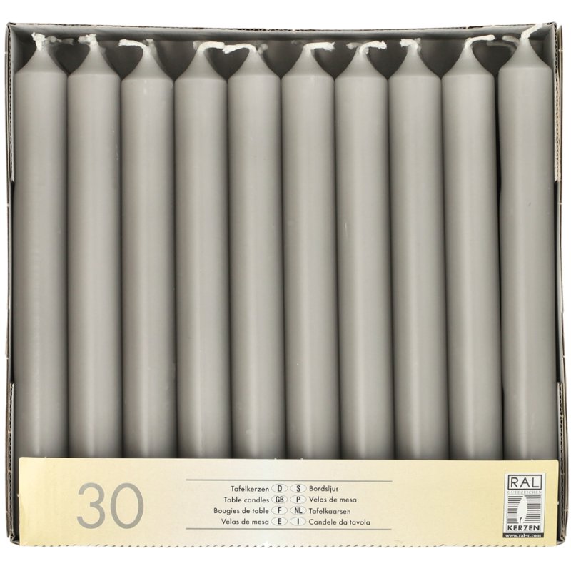 STARPAK bougies de table, 21 mm, rouge bordeaux, 30 pièces