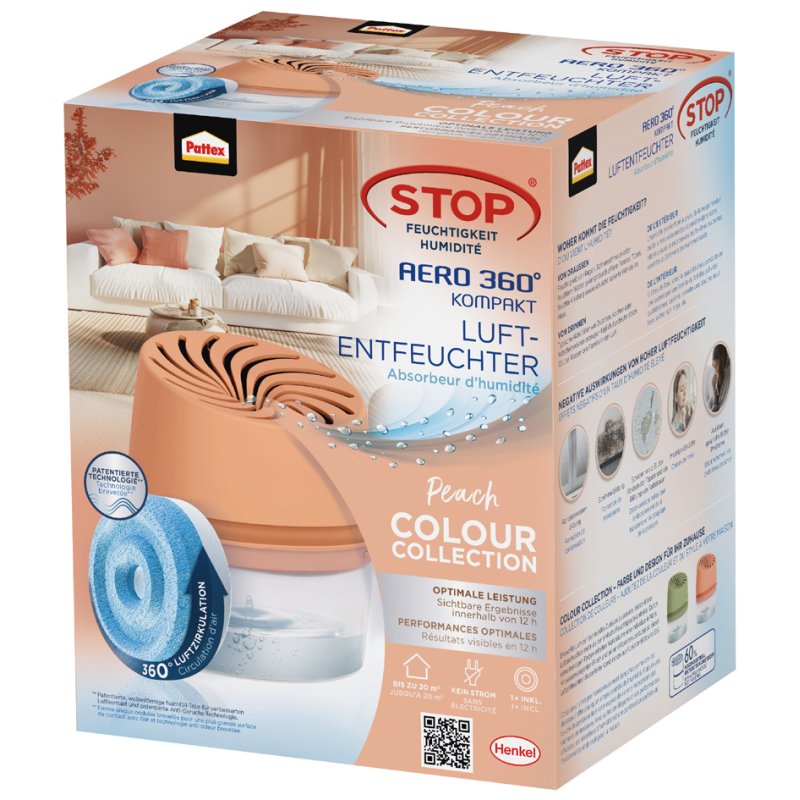 Pattex déshumidificateur d'air AERO 360 degrés COMPACT, pêche, jusqu'à 20 m³