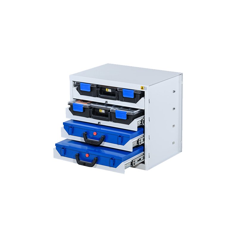 allit opbergkast EuroPlus Depot M, grijs, 4 laden, 520×390×465 mm