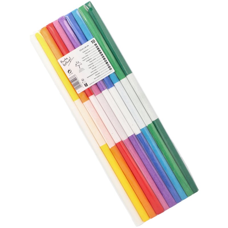 PAPSTAR crêpe paper rolls, waterproof, 10 pieces