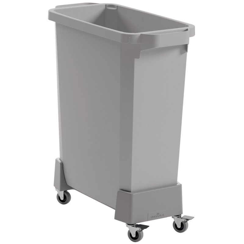 DURABLE afvalcontainer trolley DURABIN 60 L, gerecycled PP, 4 zwenkwielen, grijs
