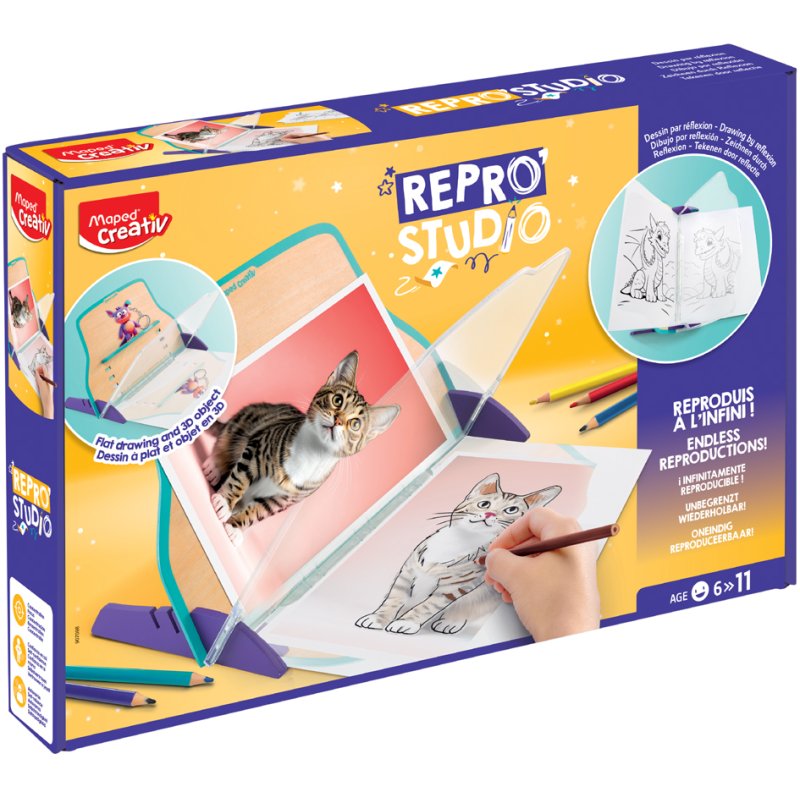 Maped Creativ drawing studio with reflection plate, from 6 years, including pencils and stencils