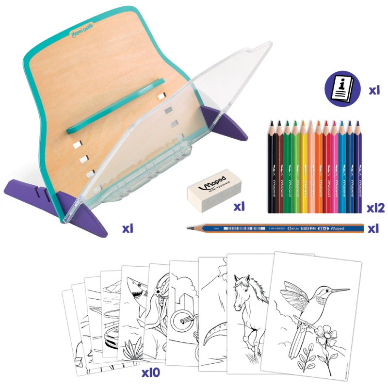 Maped Creativ drawing studio with reflection plate, from 6 years, including pencils and stencils
