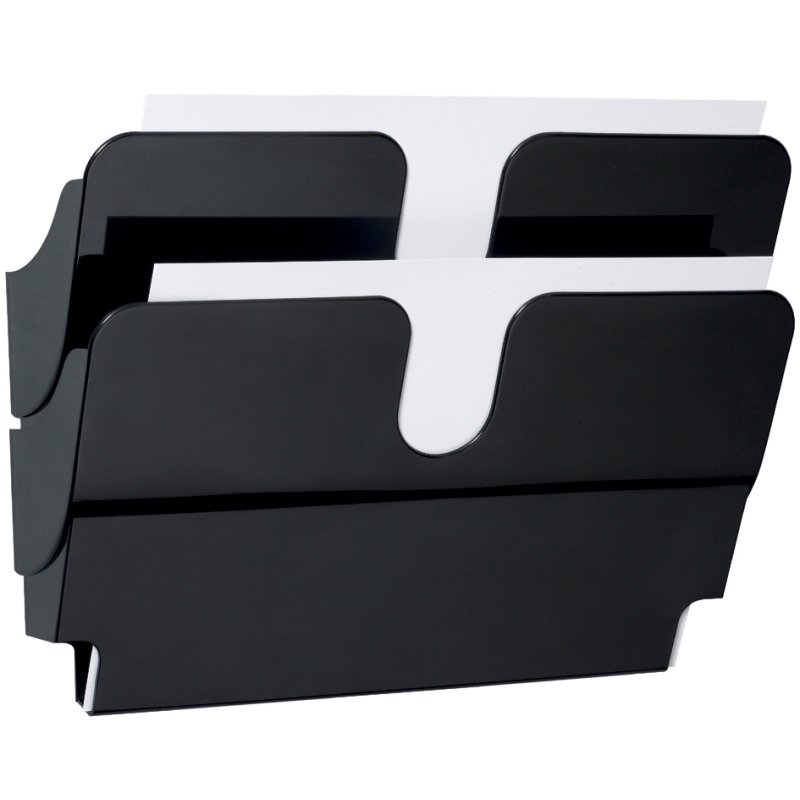 DURABLE wall leaflet holder FLEXIPLUS 2, transparent, magnetic, A4 landscape, 2 compartments