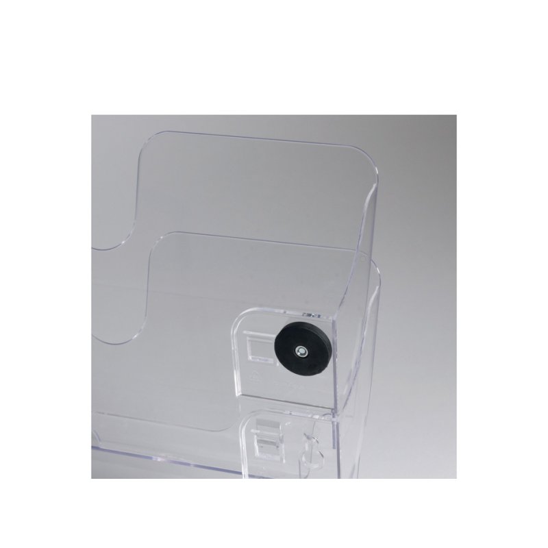DURABLE wall leaflet holder FLEXIPLUS 2, transparent, magnetic, A4 landscape, 2 compartments