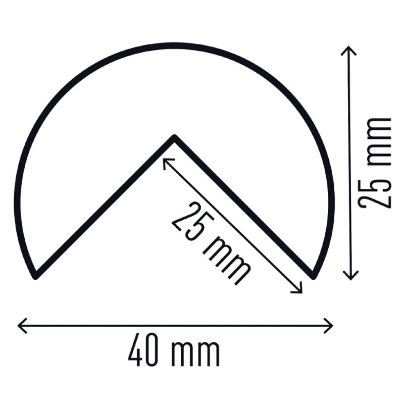 DURABLE profil de protection d'angle C35, magnétique, noir/jaune, 1 m