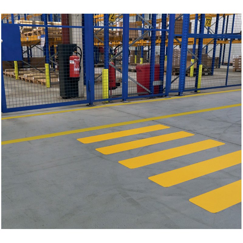 DURABLE vloermarkering zebrapad 200/05, signaalgeel, 200×1200 mm, 5 strepen