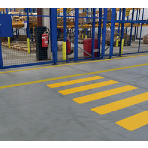 DURABLE vloermarkering zebrapad 200/05, signaalgeel, 200×1200 mm, zelfklevend