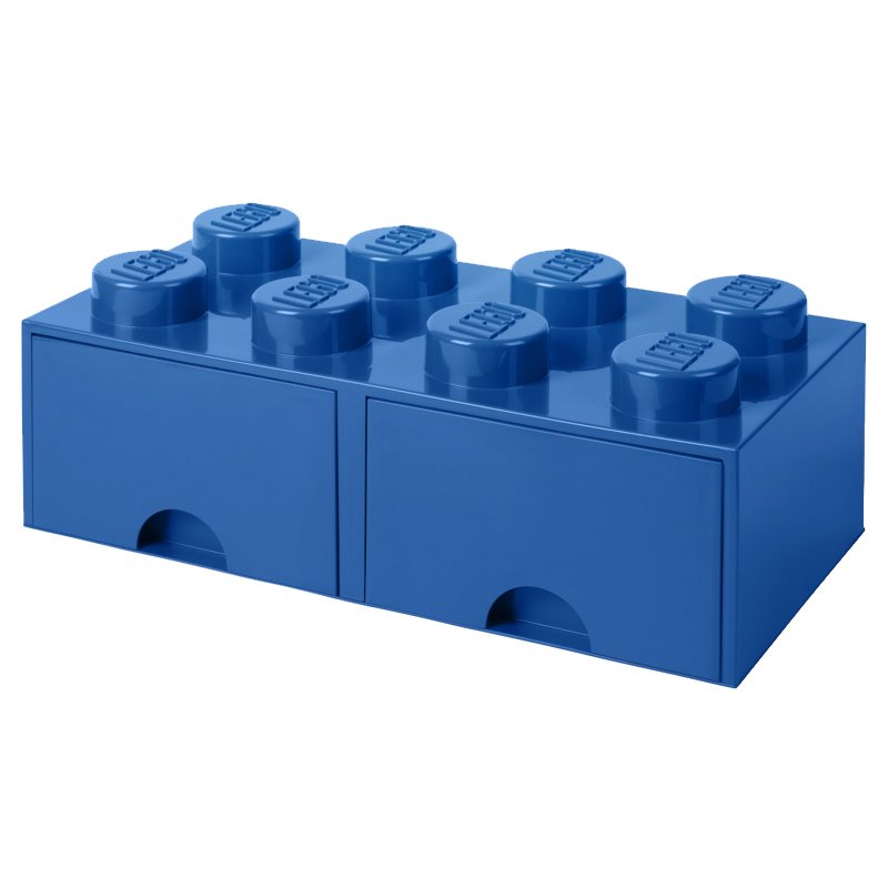 LEGO opbergbox met 2 lades, rood, stapelbaar, 9,4 liter