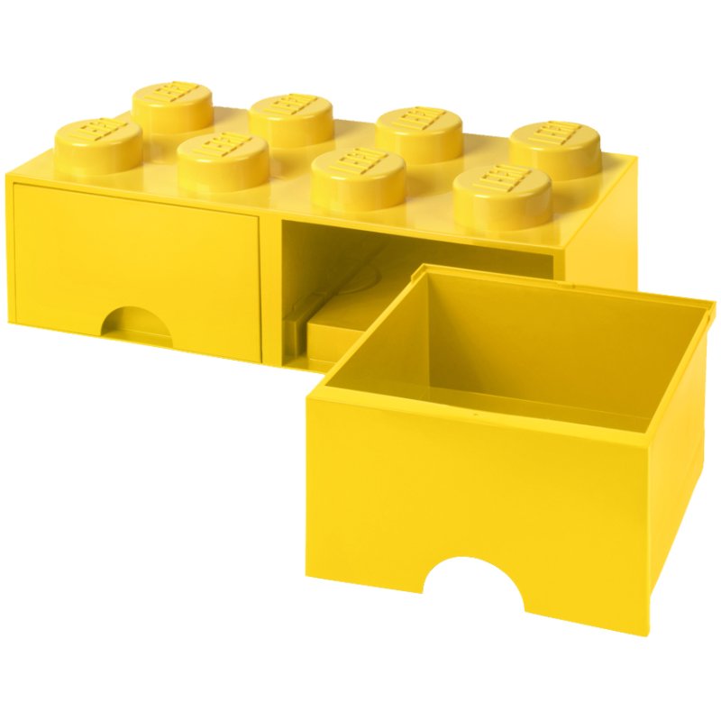 LEGO opbergbox met 2 lades, rood, stapelbaar, 9,4 liter