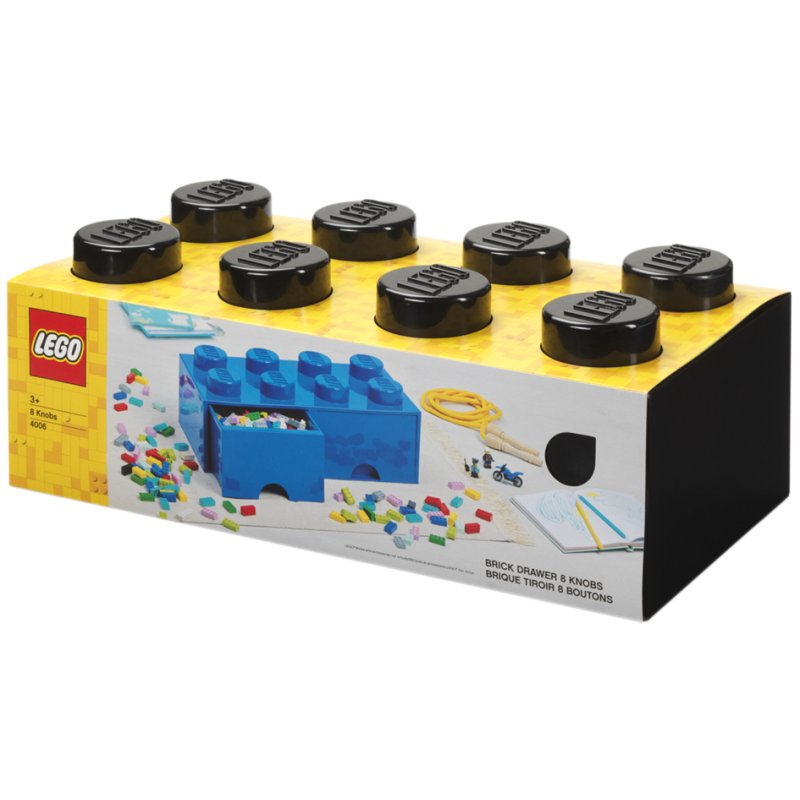 LEGO opbergbox met 2 lades, rood, stapelbaar, 9,4 liter