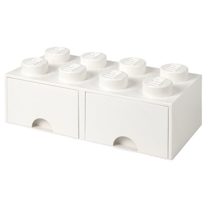 LEGO opbergbox met 2 lades, rood, stapelbaar, 9,4 liter