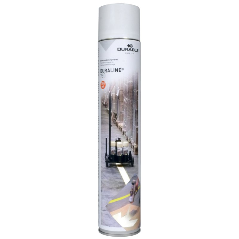 DURABLE spray de marquage au sol DURALINE 750, blanc signal, permanent