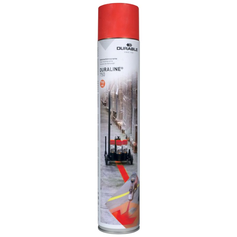 DURABLE spray de marquage au sol DURALINE 750, blanc signal, permanent