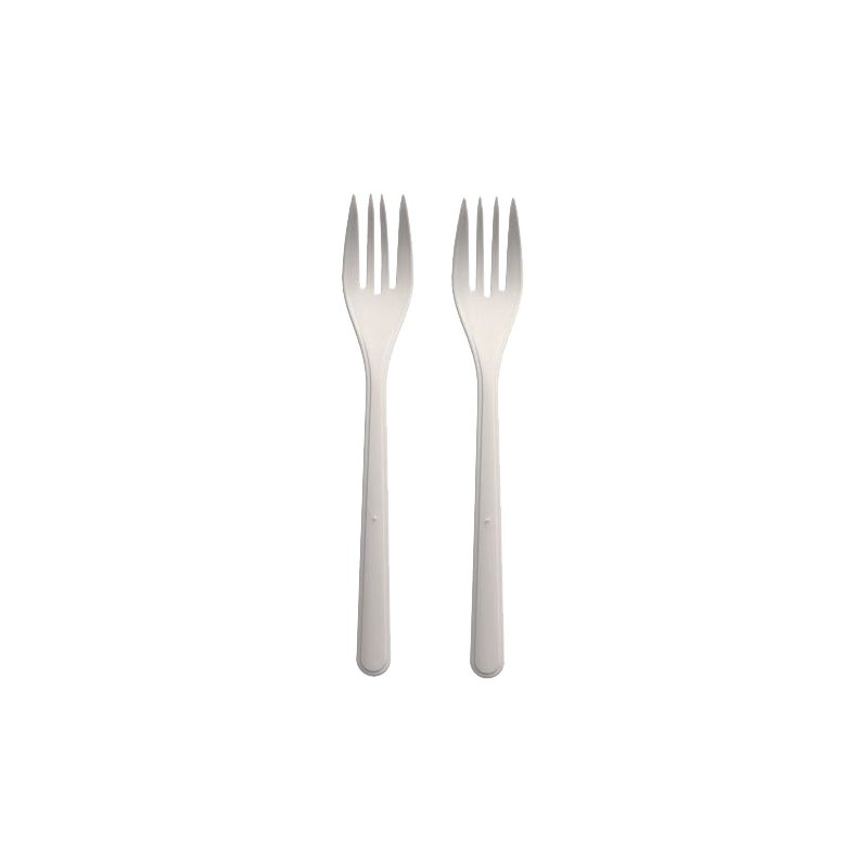PAPSTAR reusable forks, 185 mm, white, 50 pieces