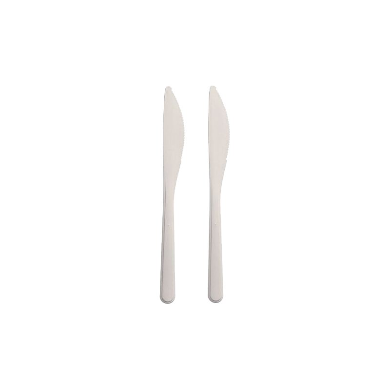 PAPSTAR reusable knives, 185 mm, white, 50 pieces