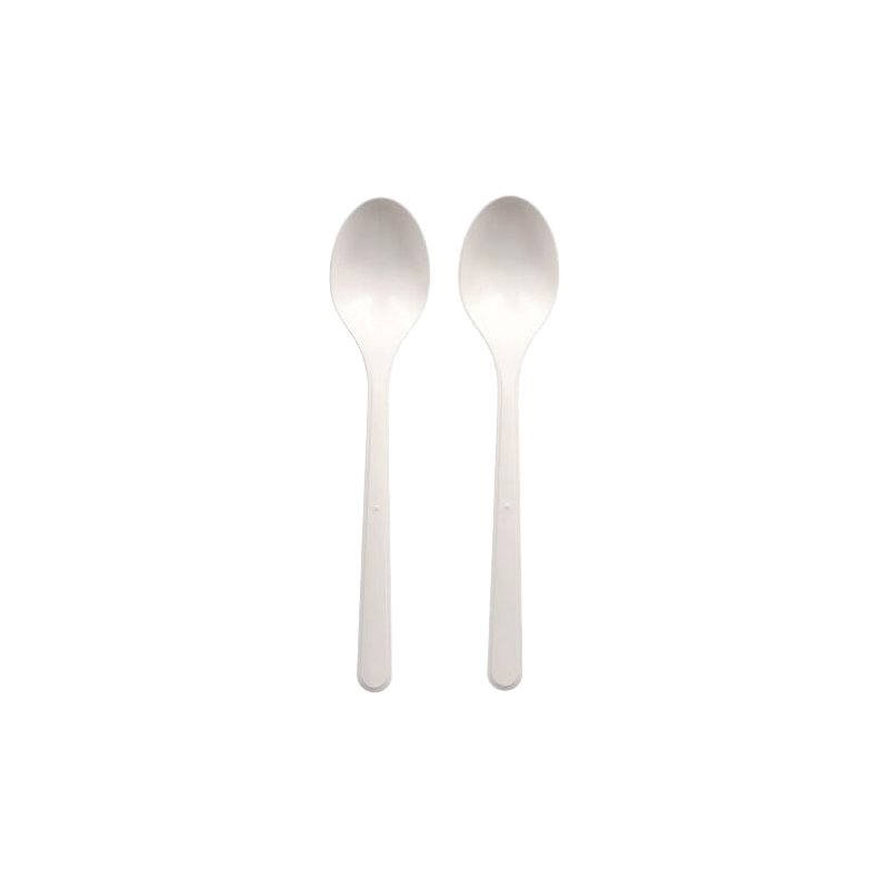 PAPSTAR reusable spoons, 185 mm, white, 50 pieces
