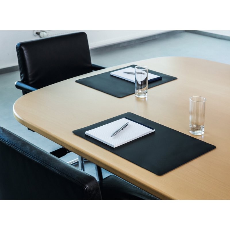 DURABLE Sous-main de bureau, noir, antidérapant, coins arrondis