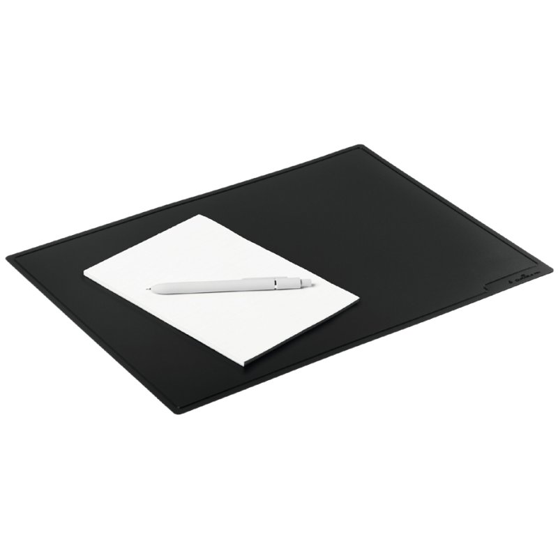 DURABLE Sous-main de bureau, noir, antidérapant, coins arrondis