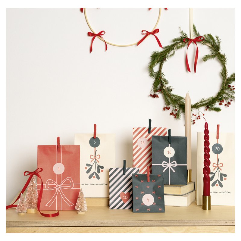 folia adventskalender BOWTIFUL CHRISTMAS, 72-delig
