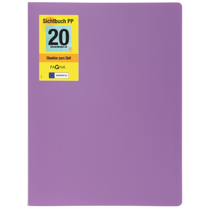 PAGNA chemise de présentation School A4, violet, 20 pochettes