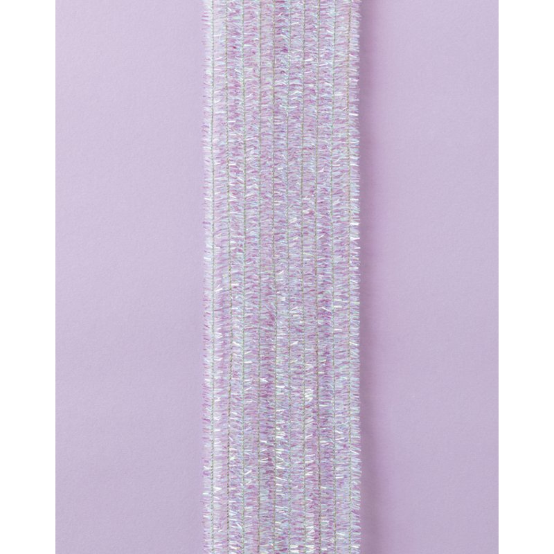folia chenilledraad, zilver-iriserend, 500 mm, 10 stuks