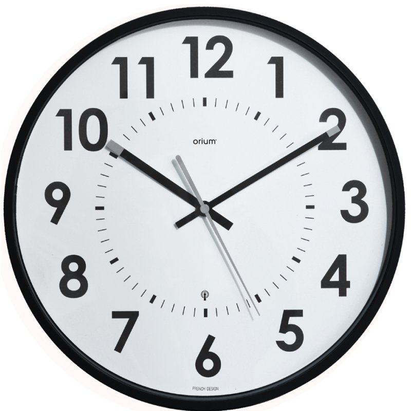 CEP wall clock 11525, silent movement, black, 300 mm
