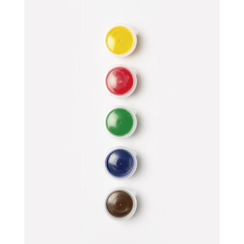 folia vingerverf set WINTER, 5 kleuren à 30 ml, 12 sjablonen, 125×125 mm