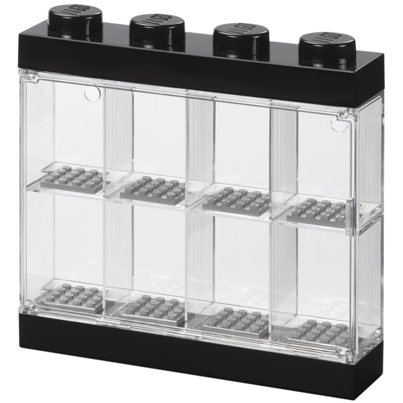 LEGO vitrine à figurines 8, noir, empilable