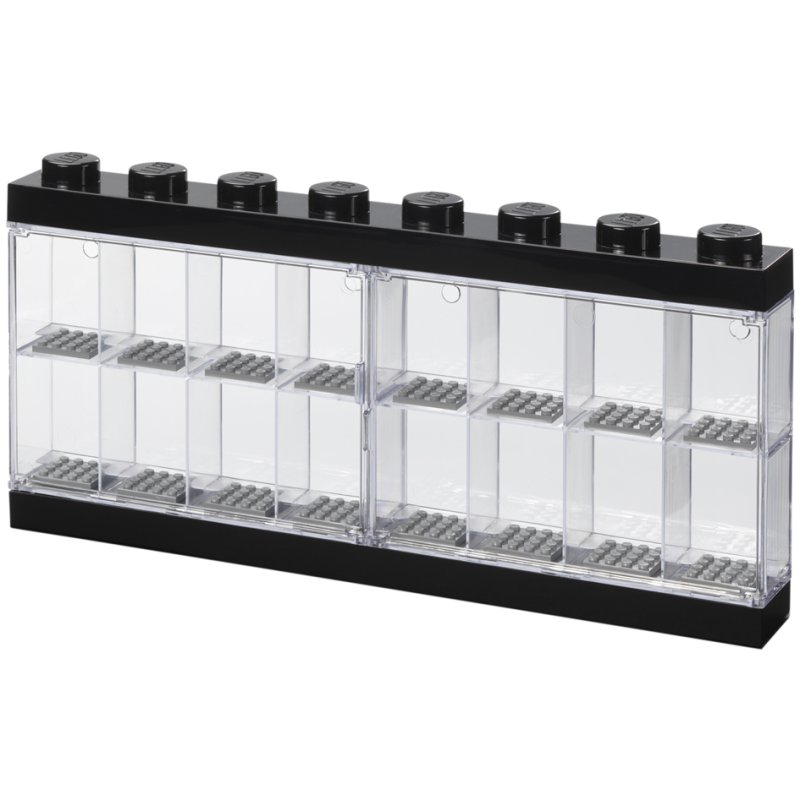 LEGO minifigures vitrine DISPLAY CASE 16, rouge, 16 figurines, empilable