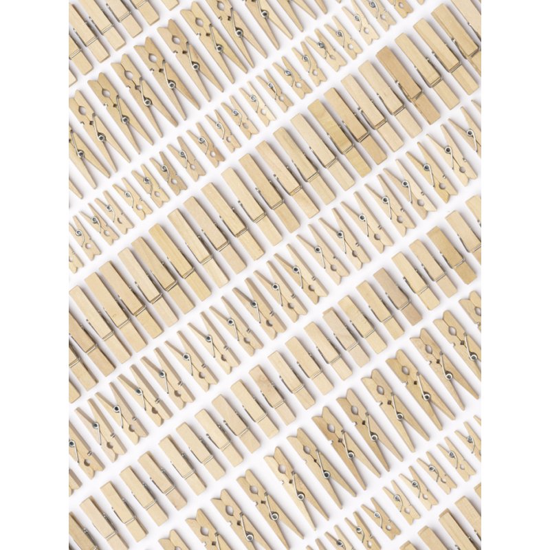 folia houten wasknijpers BASIC Jumbobox, mix kleuren, 25-50 mm, ca. 400 stuks
