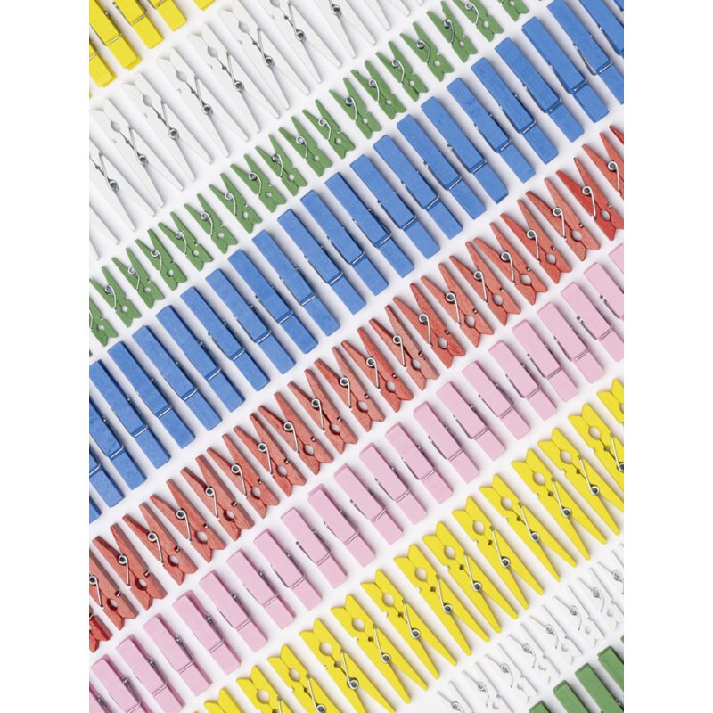 folia houten wasknijpers BASIC Jumbobox, mix kleuren, 25-50 mm, ca. 400 stuks
