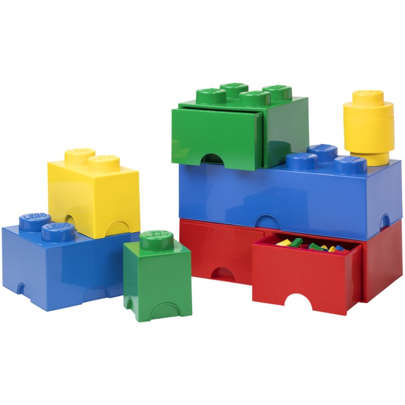 LEGO bloc de rangement rond 1, rouge, 950 ml
