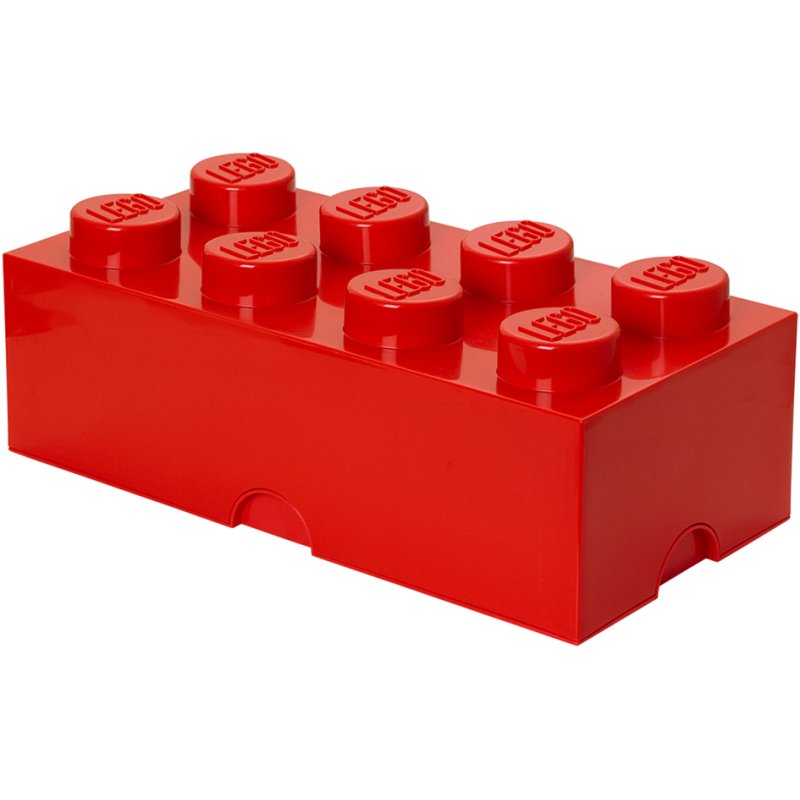 LEGO bloc de rangement STORAGE BRICK 8, rouge, 12 litres, 8 tenons