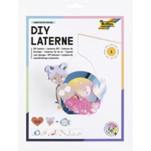 folia lantaarn-knutselset UNDERWATER DREAMS, metallic-blauw, incl. LED-licht