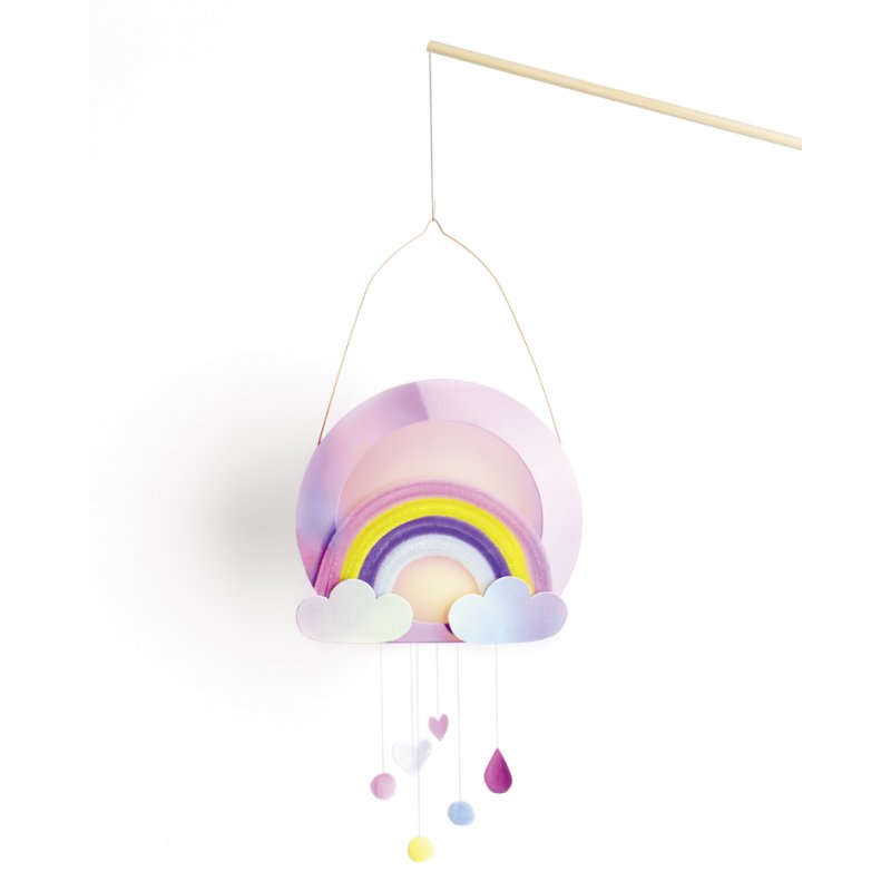 folia knutselset lantaarn SWEET RAINBOW, iriserende roze, incl. laternenstok
