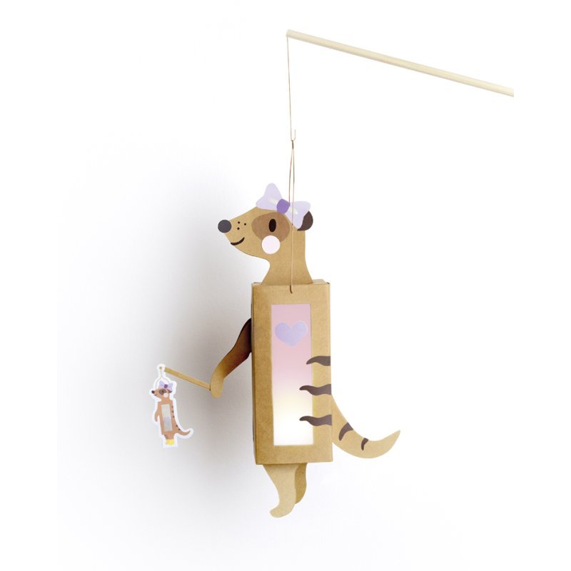 folia lantaarn knutselset AUTUMN FRIENDS, herfst, met LED-licht, 600 mm