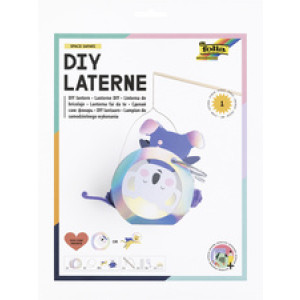 folia knutselset lantaarns Space Safari, metallic-iris-effect, inclusief laternenstok