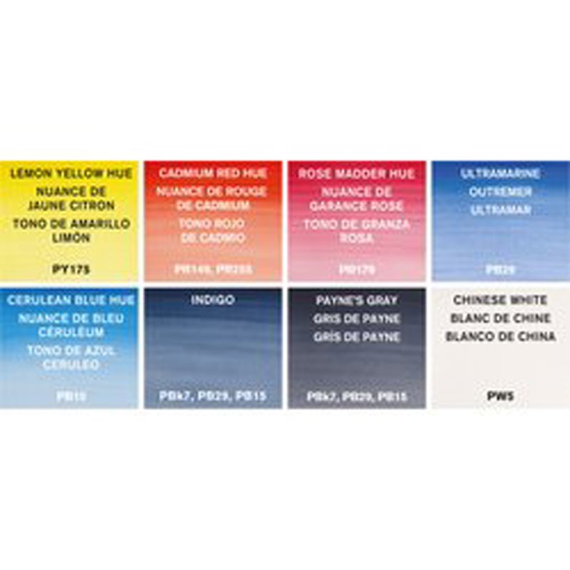 LEFRANC BOURGEOIS Coffret aquarelle Cotman Pocket Skyscape, 8 demi-godets, palette de mélange, pinceau