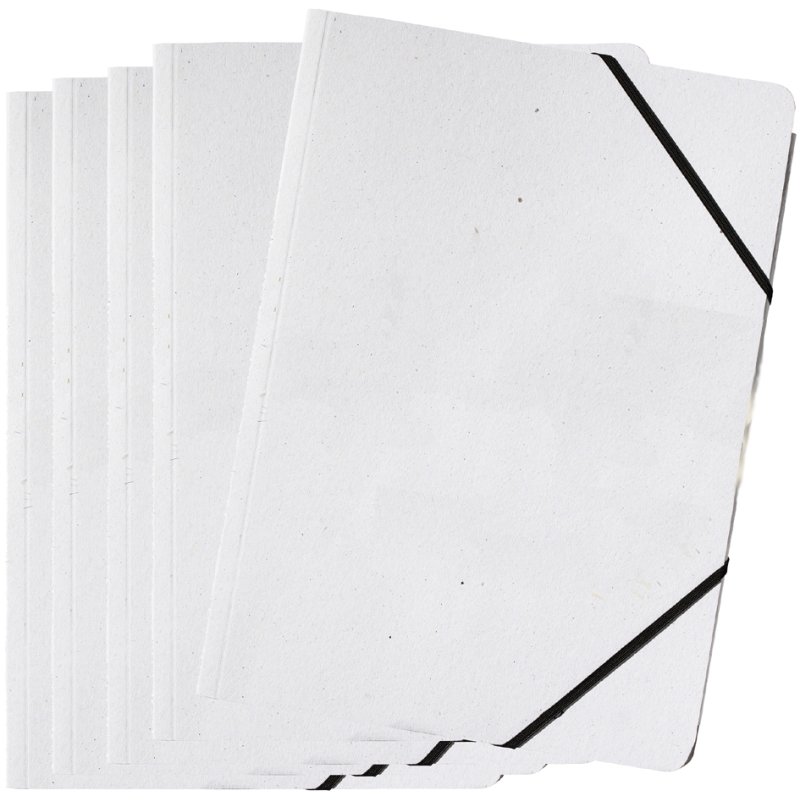 PAGNA DIY elastic folder, A4, white, recycled cardboard
