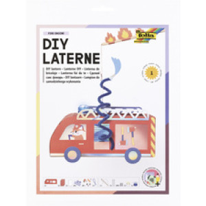 folia knutselset brandweer lantaarns, 1 lantaarn, incl. LED-verlichting en batterijen