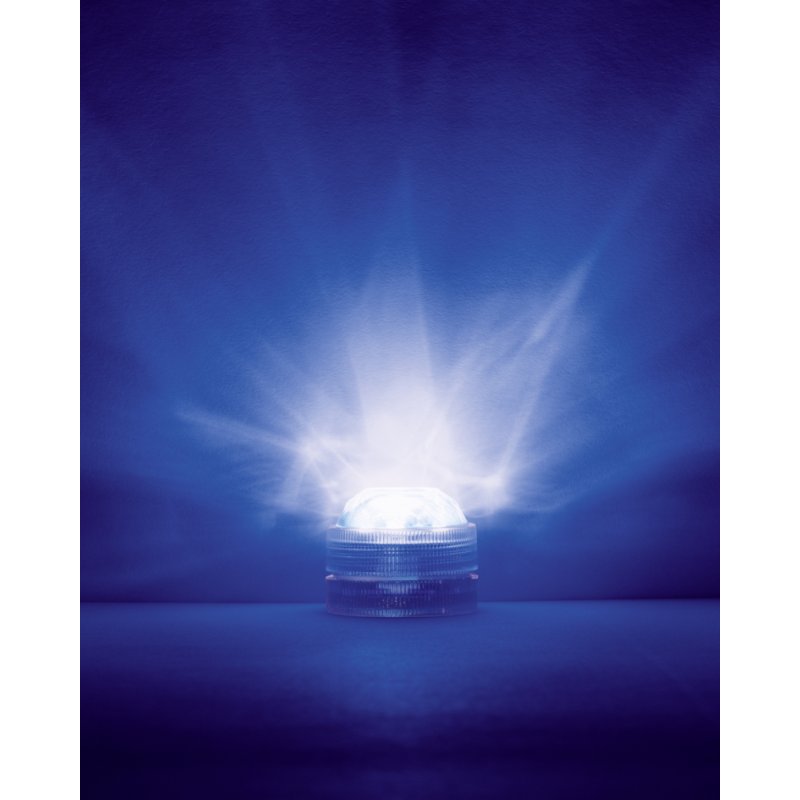 folia LED-blauwlicht, blauw knipperend, 30 mm, 10 stuks